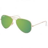 Óculos Ray-Ban Aviador Verde Espelhado RB3025 112/19 Dourado Fosco Metal