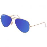 Óculos Ray-Ban Aviador  Azul Espelhado RB3025 112 17 Dourado Fosco Metal