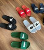 Chinelo lacoste croco slide Cores