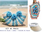 Look Kit Praia - Bolsa+Viseira+Canga