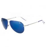 Óculos Lacoste L129S Metal Médio Prata com Azul